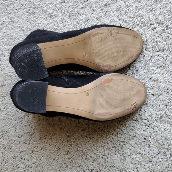 NC Floriann Block-Heel Ankle Suede Booties in Black Size 7.5 - Picture 8 of 8